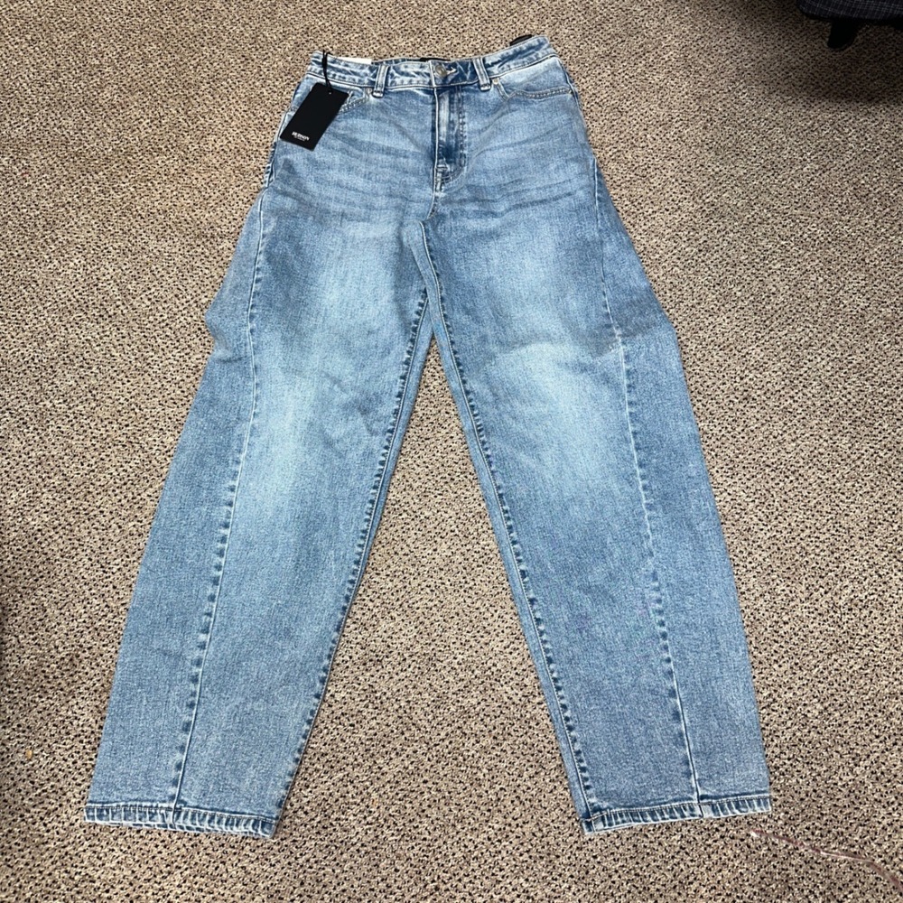 Hudson Jeans Womens High Rise Barrel Leg Jeans Icy Blue Size 26 NWT